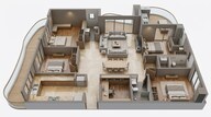Floor plan of 4 BHK 3085 Sq. Ft. Apartment in Venus Capital Heights, Patna