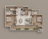 Floor plan of 2 BHK 1339 Sq. Ft. Apartment in Smart World Natures Court, Gurgaon