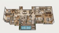 Floor plan of 4 BHK 3594 Sq. Ft. Apartment in Embassy Citadel, Mumbai