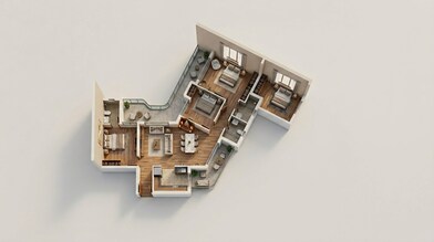 Floor plan of 3 BHK 2000 Sq. Ft. Apartment in Eldeco 7 Peaks Residences, Greater Noida