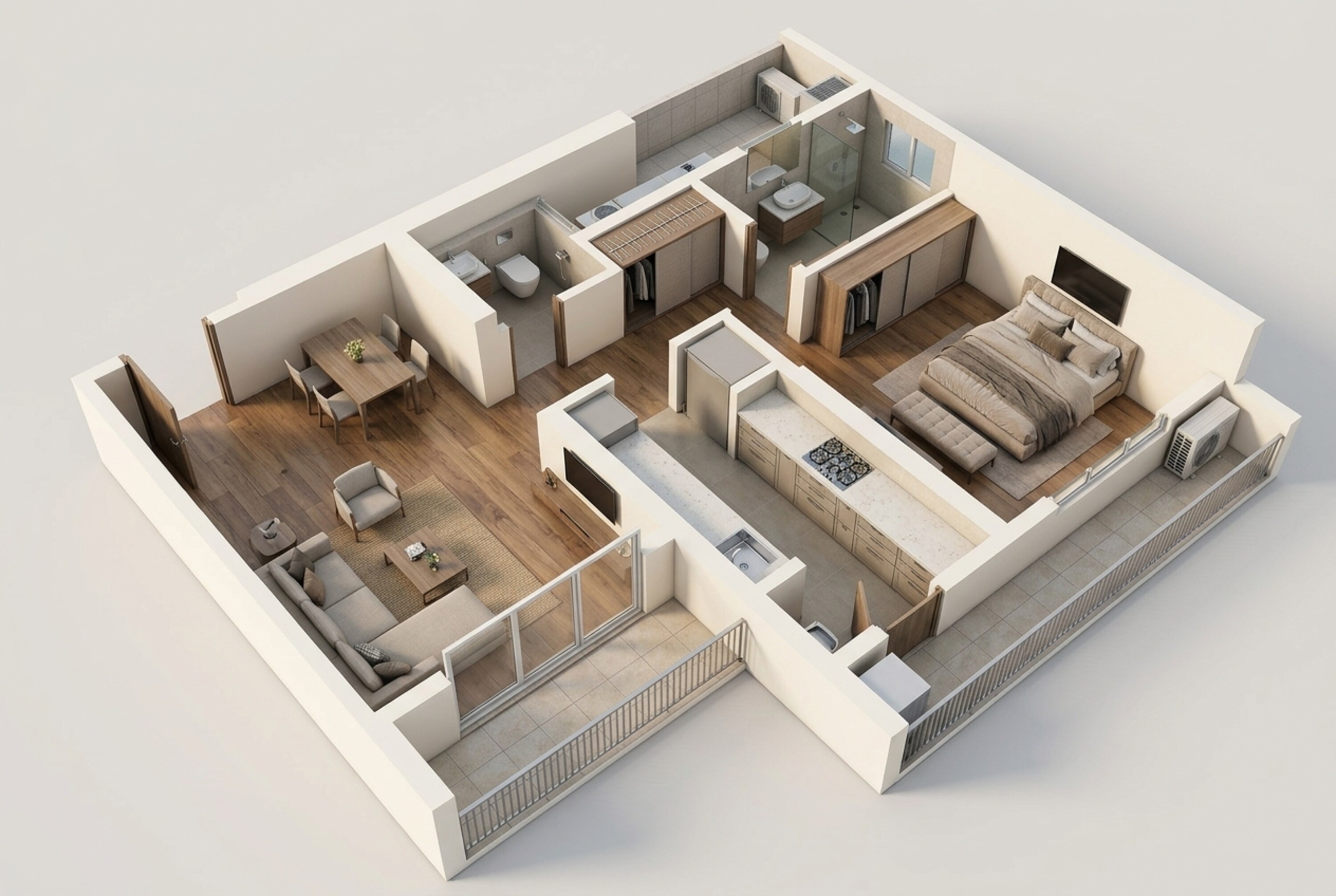 Floor plan of 1 BHK 487 Sq. Ft. Apartment in Birla Taranya, Thane