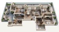 Floor plan of 3 BHK 2594 Sq. Ft. Apartment in Eldeco Camelot, Delhi