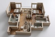 Floor plan of 2 BHK 1224 Sq. Ft. Apartment in Brigade Orchards Laurel And Maple, Bangalore