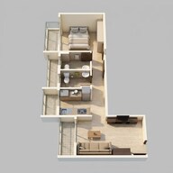 Floor plan of 1 BHK 470 Sq. Ft. Apartment in Om Sai Vaastu, Navi Mumbai