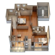 Floor plan of 2 BHK 601 Sq. Ft. Apartment in Om Sai Vaastu, Navi Mumbai