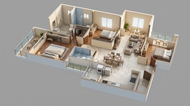Floor plan of 3 BHK 1790 Sq. Ft. Apartment in Sumadhura Solea, Bangalore