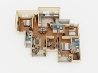 Floor plan of 4 BHK 2025 Sq. Ft. Apartment in Sumadhura Solea, Bangalore