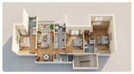 Floor plan of 2 BHK 1113 Sq. Ft. Apartment in Fernvale At The Prestige City, Bangalore