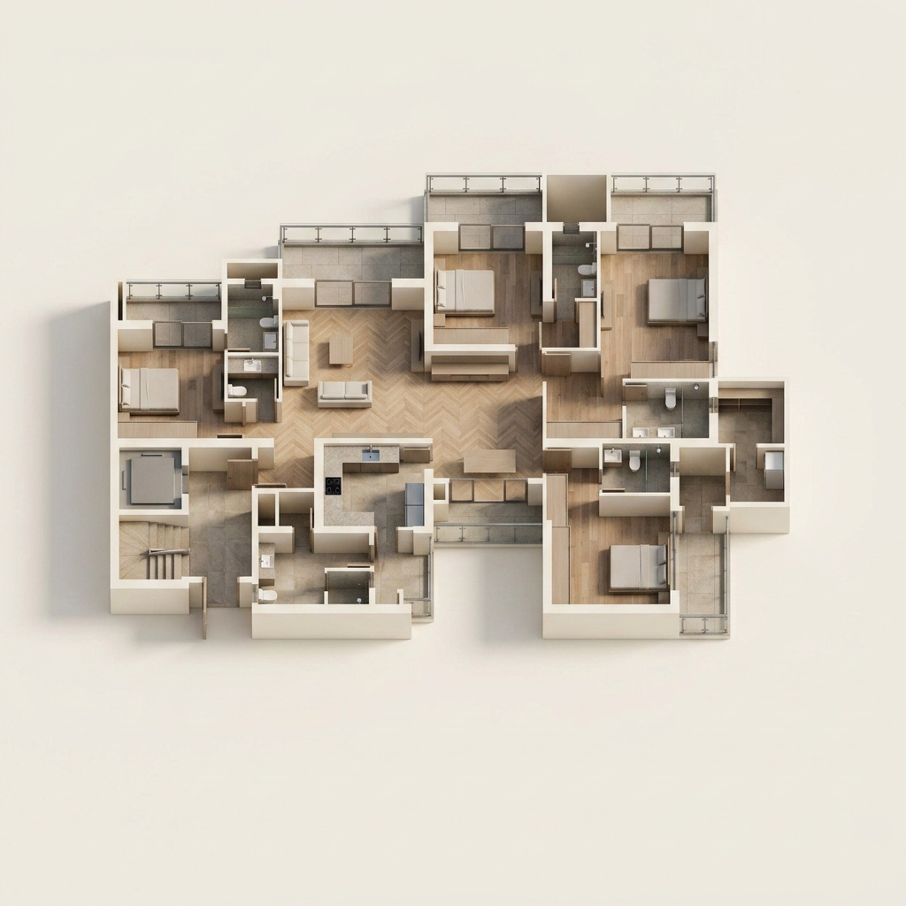 Floor plan of 4 BHK 3754 Sq. Ft. Apartment in Max Estate 105, Noida