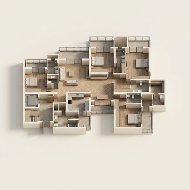 Floor plan of 4 BHK 3754 Sq. Ft. Apartment in Max Estate 105, Noida