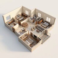 Floor plan of 2 BHK 1149 Sq. Ft. Apartment in Brigade Belvedere, Bangalore
