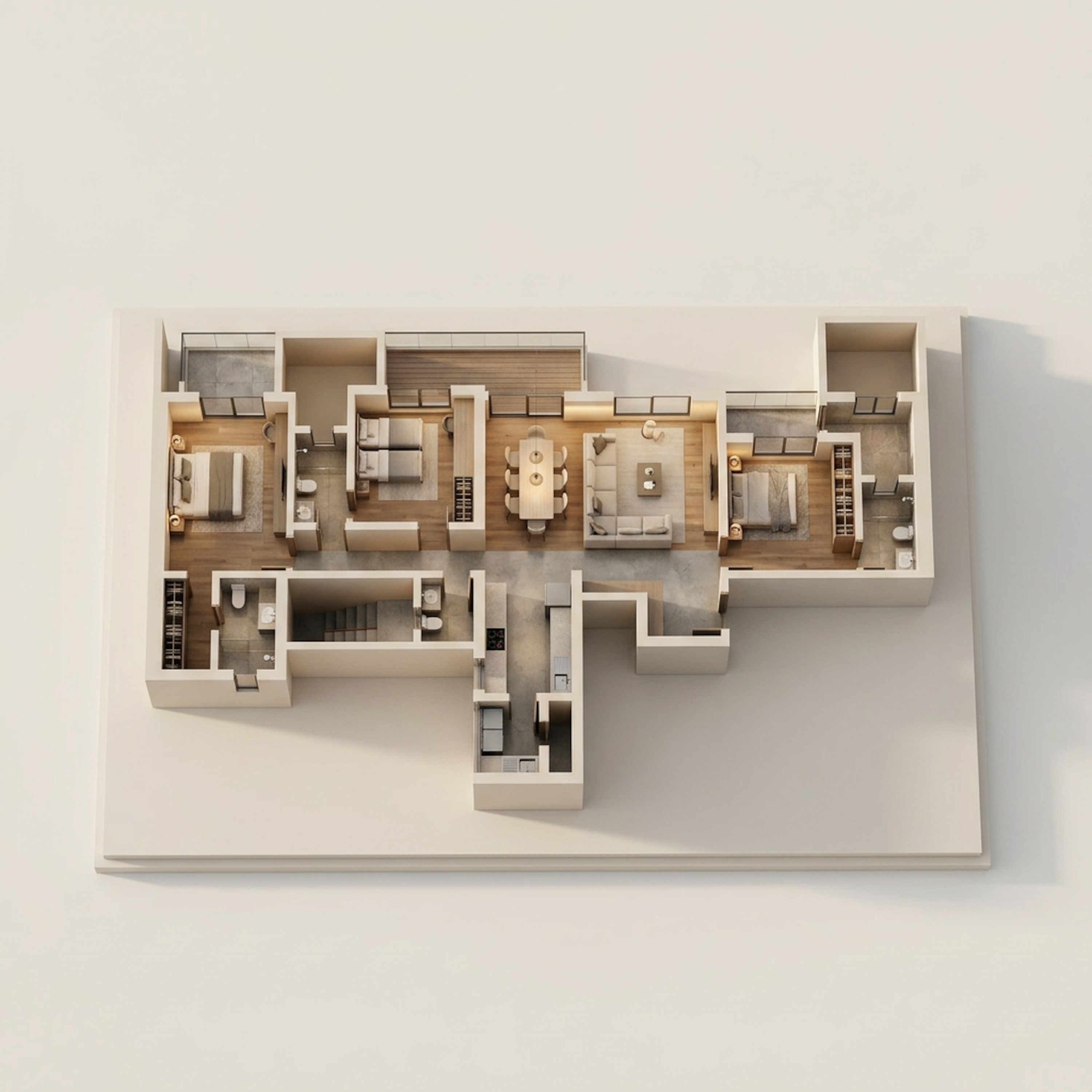 Floor plan of 3 BHK 2277 Sq. Ft. Apartment in Sobha Crescent, Gurgaon