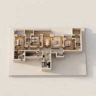 Floor plan of 3 BHK 2277 Sq. Ft. Apartment in Sobha Crescent, Gurgaon
