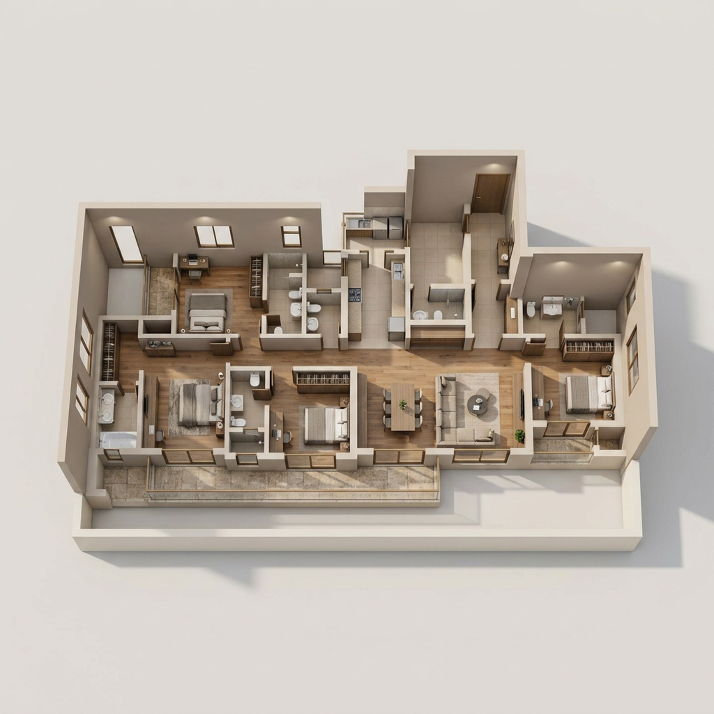 Floor plan of 4 BHK 2967 Sq. Ft. Apartment in Sobha Crescent, Gurgaon