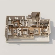 Floor plan of 4 BHK 2967 Sq. Ft. Apartment in Sobha Crescent, Gurgaon