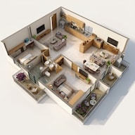 Floor plan of 2 BHK 1546 Sq. Ft. Apartment in Candeur Eternia, Hyderabad