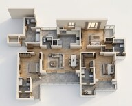 Floor plan of 3 BHK 2984 Sq. Ft. Apartment in Godrej Samaris, Gurgaon