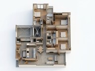 Floor plan of 4 BHK 2025 Sq. Ft. Apartment in Godrej Altus, Ahmedabad
