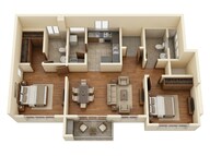 Floor plan of 2 BHK 1183 Sq. Ft. Apartment in Abhee City Urban Glenn, Bangalore