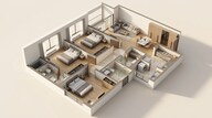Floor plan of 3 BHK 1510 Sq. Ft. Apartment in Sobha One Residences, Bangalore