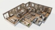Floor plan of 3 BHK 2075 Sq. Ft. Apartment in Gulshan Empire, Ghaziabad
