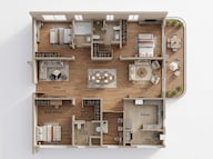 Floor plan of 3 BHK 3606 Sq. Ft. Apartment in Sattva Lago, Hyderabad