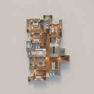 Floor plan of 4 BHK 1353 Sq. Ft. Apartment in LnT Vayam, Thane