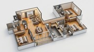 Floor plan of 3 BHK 2103 Sq. Ft. Apartment in Casagrand Ventra, Chennai