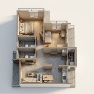 Floor plan of 2 BHK 545 Sq. Ft. Apartment in Shraddha Phoenix, Mumbai