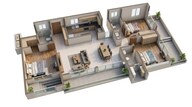 Floor plan of 3 BHK 1758 Sq. Ft. Apartment in Casagrand Aquagrove, Chennai
