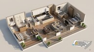 Floor plan of 3 BHK 2100 Sq. Ft. Apartment in Casagrand Aquagrove, Chennai