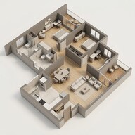 Floor plan of 2 BHK 932 Sq. Ft. Apartment in Kolte Patil The Winds, Pune