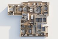 Floor plan of 4 BHK 5600 Sq. Ft. Apartment in Oberoi Three Sixty North, Gurgaon