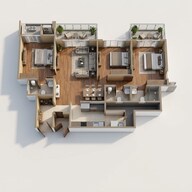 Floor plan of 3 BHK 1839 Sq. Ft. Apartment in Arvind Sylva, Bangalore