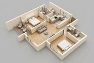 Floor plan of 2 BHK 786 Sq. Ft. Apartment in Rohan Abhilasha 4, Pune