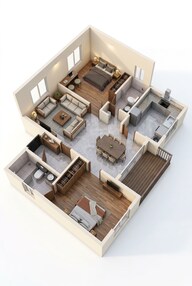 Floor plan of 2 BHK 1211 Sq. Ft. Apartment in Casagrand Vienna, Chennai