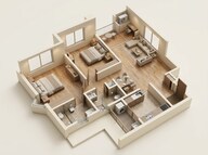 Floor plan of 2 BHK 797 Sq. Ft. Apartment in Namrata 6 Boulevard, Pune