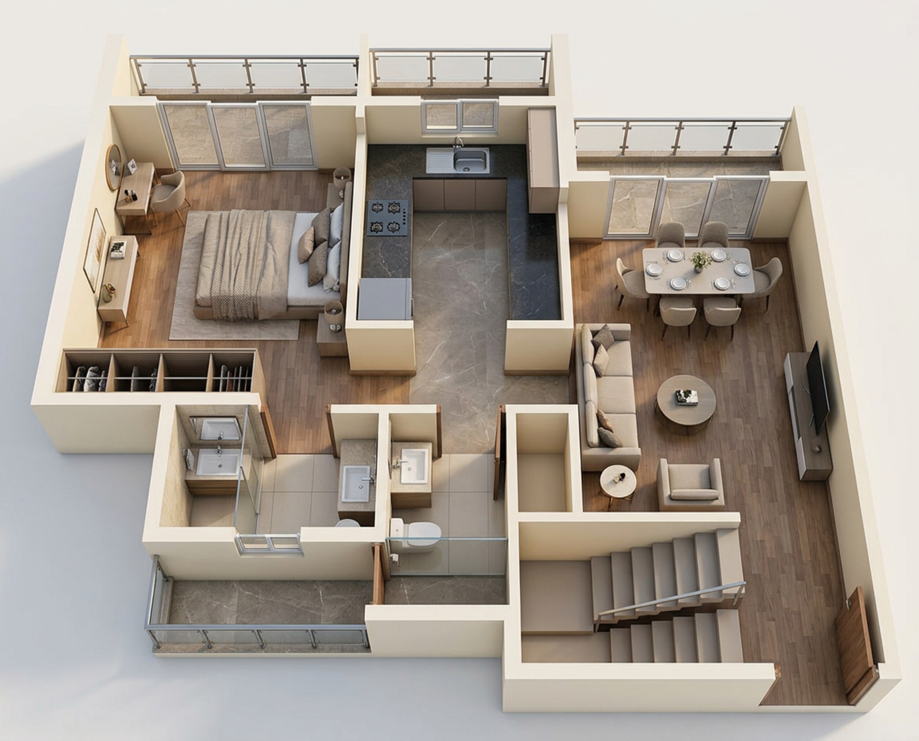 Floor plan of 1 BHK 400 Sq. Ft. Apartment in DGS Sheetal Yash, Palghar