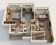 Floor plan of 1 BHK 400 Sq. Ft. Apartment in DGS Sheetal Yash, Palghar