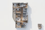 Floor plan of 4 BHK 1754 Sq. Ft. Apartment in Skyi Tigers Nest, Pune