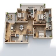 Floor plan of 3 BHK 2044 Sq. Ft. Apartment in Ashiana Oma, Jaipur