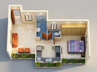 Floor plan of 1 BHK 441 Sq. Ft. Apartment in Arihant Arshiya, Navi Mumbai