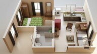 Floor plan of 1 BHK 560 Sq. Ft. Apartment in Mahindra Lifespaces Happinest, Chennai