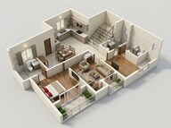 Floor plan of 2 BHK 800 Sq. Ft. Apartment in Godrej Prakriti, Kolkata