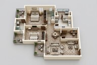 Floor plan of 2 BHK 1470 Sq. Ft. Apartment in Godrej 101, Gurgaon