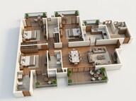 Floor plan of 3 BHK 2224 Sq. Ft. Apartment in Godrej 101, Gurgaon