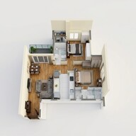 Floor plan of 2 BHK 1100 Sq. Ft. Apartment in Shriram Shankari Phase 2, Chennai