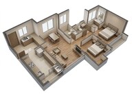 Floor plan of 2 BHK 550 Sq. Ft. Apartment in Piramal Vaikunth, Thane