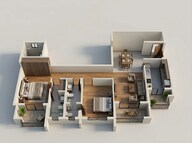 Floor plan of 2 BHK 1276 Sq. Ft. Apartment in Tata La Vida, Gurgaon
