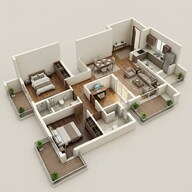 Floor plan of 2 BHK 1573 Sq. Ft. Apartment in Tata La Vida, Gurgaon